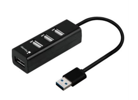 HUB MINI NEXTEP NE-444 USB 2.0 ALTA VELOCIDAD, 4 PUERTOS USB 2.0, 18cm LONGITUD DE CABLE, COLOR NEGRO