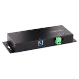 StarTech.com Hub Industrial USB 3.0 de 5Gbps de 4 Puertos - Concentrador USB con Protección de Picos y Descargas ESD - L
