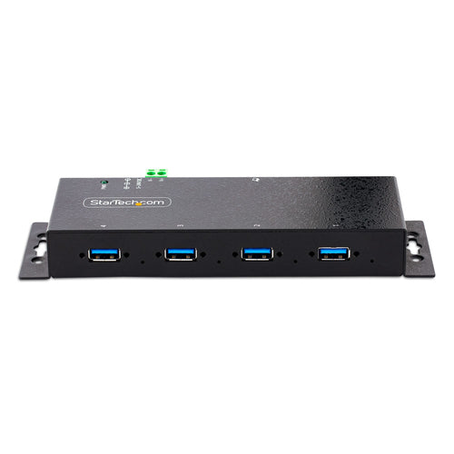 StarTech.com Hub Industrial USB 3.0 de 5Gbps de 4 Puertos - Concentrador USB con Protección de Picos y Descargas ESD - L
