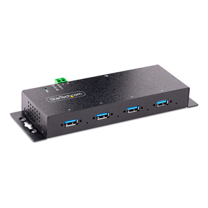 StarTech.com Hub Industrial USB 3.0 de 5Gbps de 4 Puertos - Concentrador USB con Protección de Picos y Descargas ESD - L