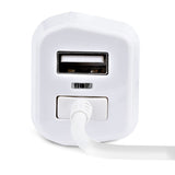 StarTech.com Cargador de Coche con Cable Rizado Lightning, Cable de 1m Rizado Lightning 12W Blanco, Cable Adaptador Carg