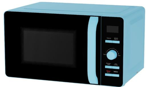 WINIA KOS-61HAZ microondas Negro, Azul Solo microondas Mostrador 19.8 L 700 W, Pantalla incorporada, Botones, Giratorio