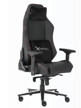 Silla STYLOS Gamer Negra XZ40 Vinil Brazos 4D, Rana