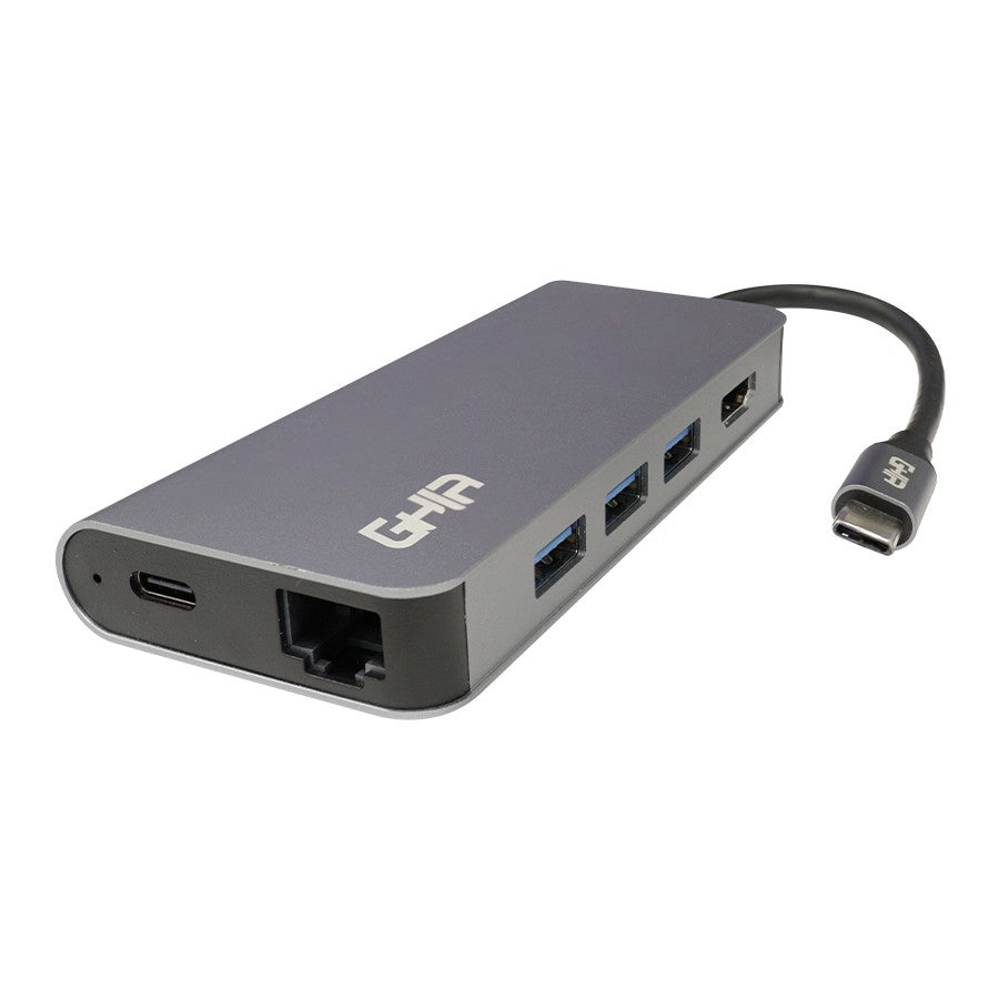 Ghia ADAP-20 base para laptop o replicador de puertos USB Tipo C Gris, HDMI, USB 3.2 Gen 1 (3.1 Gen 1) Type-A, 100 g