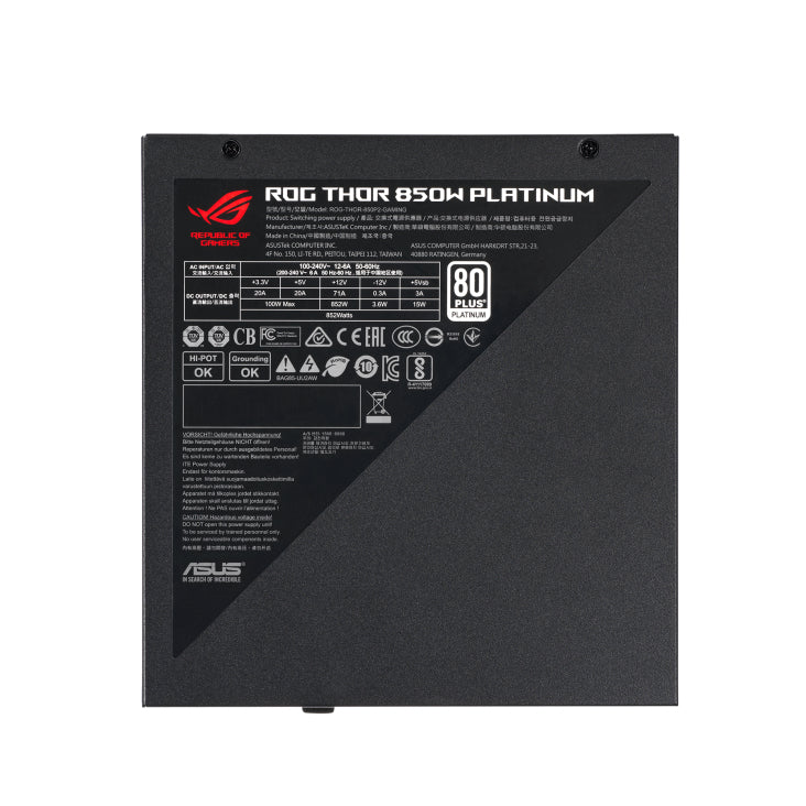 ASUS ROG-THOR-850P2-GAMING unidades de fuentes de alimentación 850 W 100 - 240 V Activo 100 W