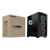 GIGABYTE C301 GLASS carcasas ordenador Vidrio, Plástico, Acero Midi Tower PC Negro
