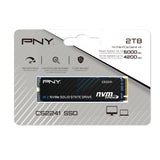 PNY CS2241 2 TB M.2 PCI Express 4.0 NVMe 3D NAND, 5000 MB/s, M280CS2241-2TB-CL