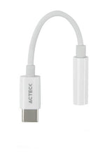 Acteck Shift Plus AA405 cable de audio 0,11 m 3,5mm USB Tipo C Blanco