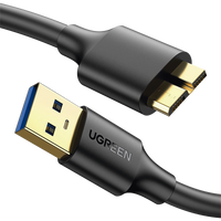 Ugreen 10840 cable USB USB 3.2 Gen 1 (3.1 Gen 1) 0,5 m Micro-USB A Micro B Negro