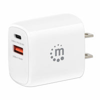 Manhattan 406291 adaptador e inversor de corriente Interior 20 W Blanco, Universal, 100 - 240 V