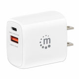 Manhattan 406291 adaptador e inversor de corriente Interior 20 W Blanco, Universal, 100 - 240 V