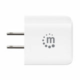 Manhattan 406291 adaptador e inversor de corriente Interior 20 W Blanco, Universal, 100 - 240 V