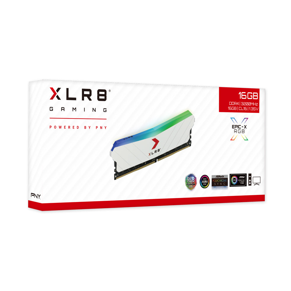 PNY 16GB XLR8 módulo de memoria 1 x 16 GB DDR4 288-pin DIMM, 3200 MHz, MD16GD4320016XRGBW