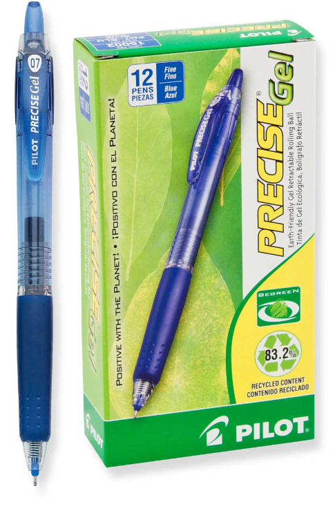Pilot Precise Gel Fino Bolígrafo de gel de punta retráctil Azul 12 pieza(s)