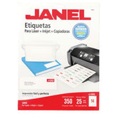 Janel 1085262101 etiqueta autoadhesiva Blanco