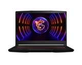 MSI Gaming Thin GF63 12UCX-608AU Laptop Portátil Negro Concha 39,6 cm (15.6")