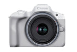 Canon EOS R50 Mirrorless Camera with 18-45mm Lens MILC 24.2 MP CMOS 6000 x 4000 Pixeles Blanco, 4K Ultra HD, Pantalla táctil