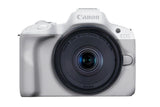 Canon EOS R50 Mirrorless Camera with 18-45mm Lens MILC 24.2 MP CMOS 6000 x 4000 Pixeles Blanco, 4K Ultra HD, Pantalla táctil