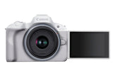 Canon EOS R50 Mirrorless Camera with 18-45mm Lens MILC 24.2 MP CMOS 6000 x 4000 Pixeles Blanco, 4K Ultra HD, Pantalla táctil