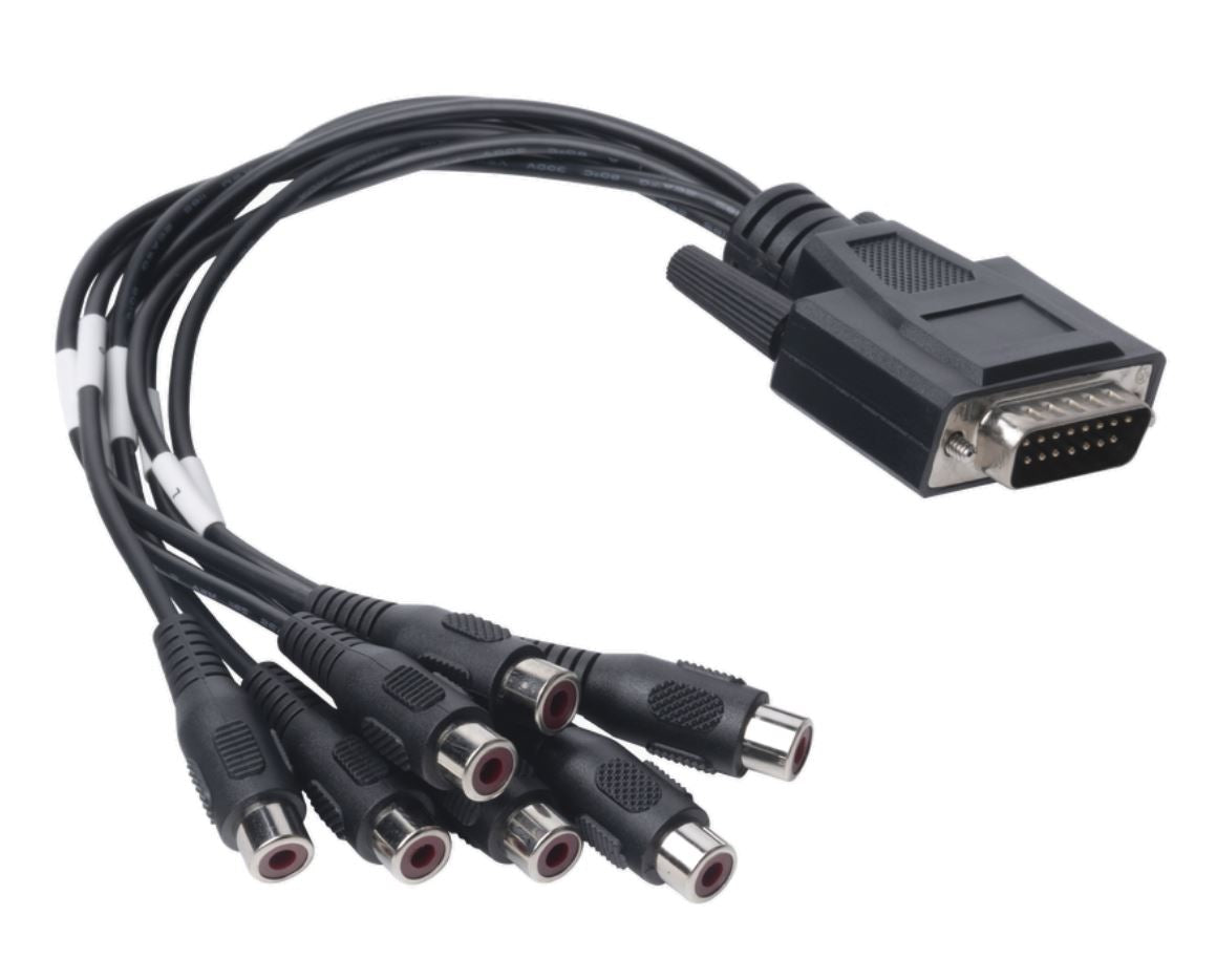 Hikvision 101501706 adaptador de cable de vídeo D-Sub (DB-15) 7 x RCA Negro