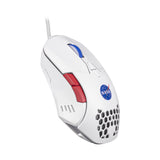 TechZone NS-GM03 ratón Juego Diestro USB tipo A Óptico 6000 DPI, Azul, Rojo, Blanco