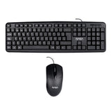 TechZone NS_AC01 teclado Ratón incluido Oficina USB Negro, Tamaño completo (100%), Alámbrico
