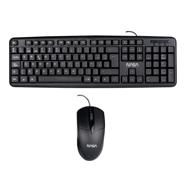 TechZone NS_AC01 teclado Ratón incluido Oficina USB Negro, Tamaño completo (100%), Alámbrico