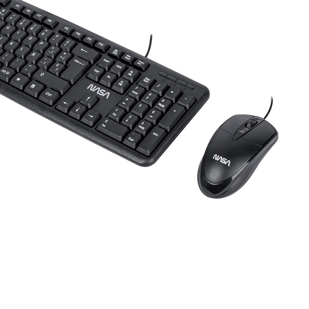 TechZone NS_AC01 teclado Ratón incluido Oficina USB Negro, Tamaño completo (100%), Alámbrico
