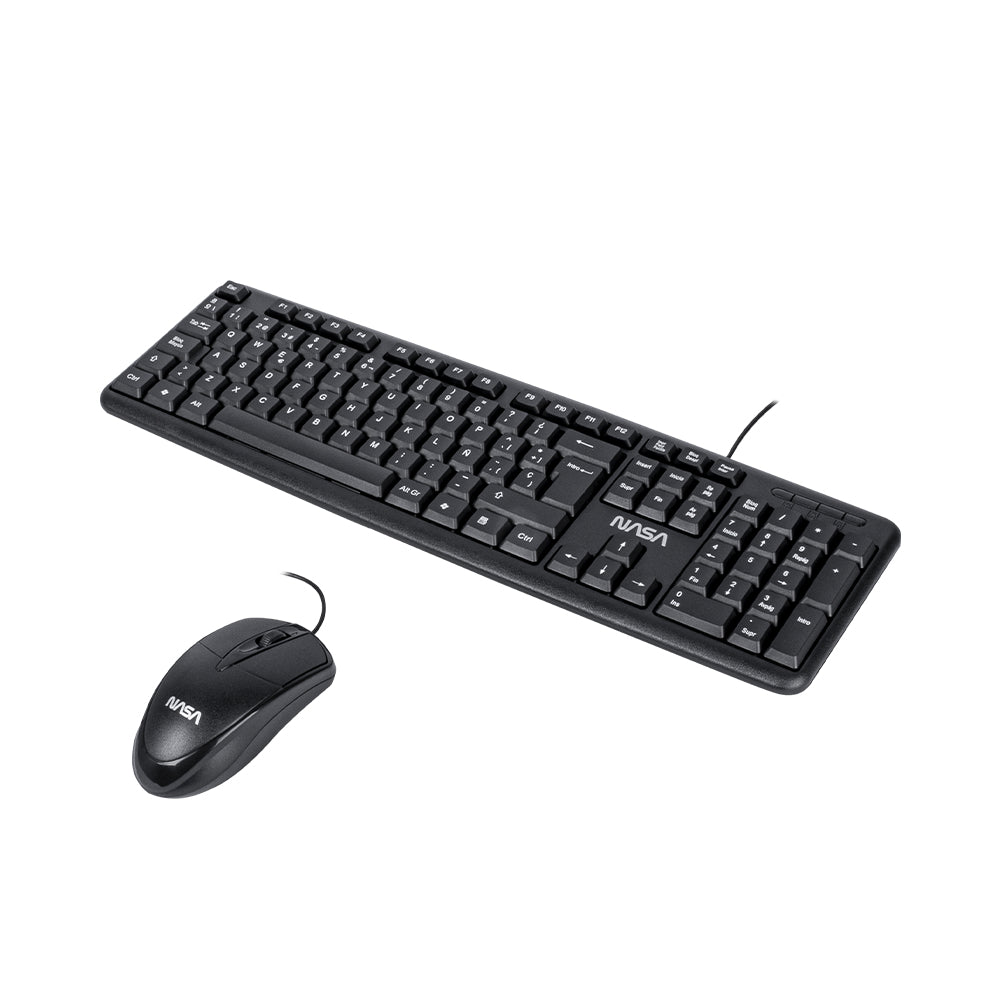 TechZone NS_AC01 teclado Ratón incluido Oficina USB Negro, Tamaño completo (100%), Alámbrico