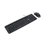 TechZone NS_AC01 teclado Ratón incluido Oficina USB Negro, Tamaño completo (100%), Alámbrico