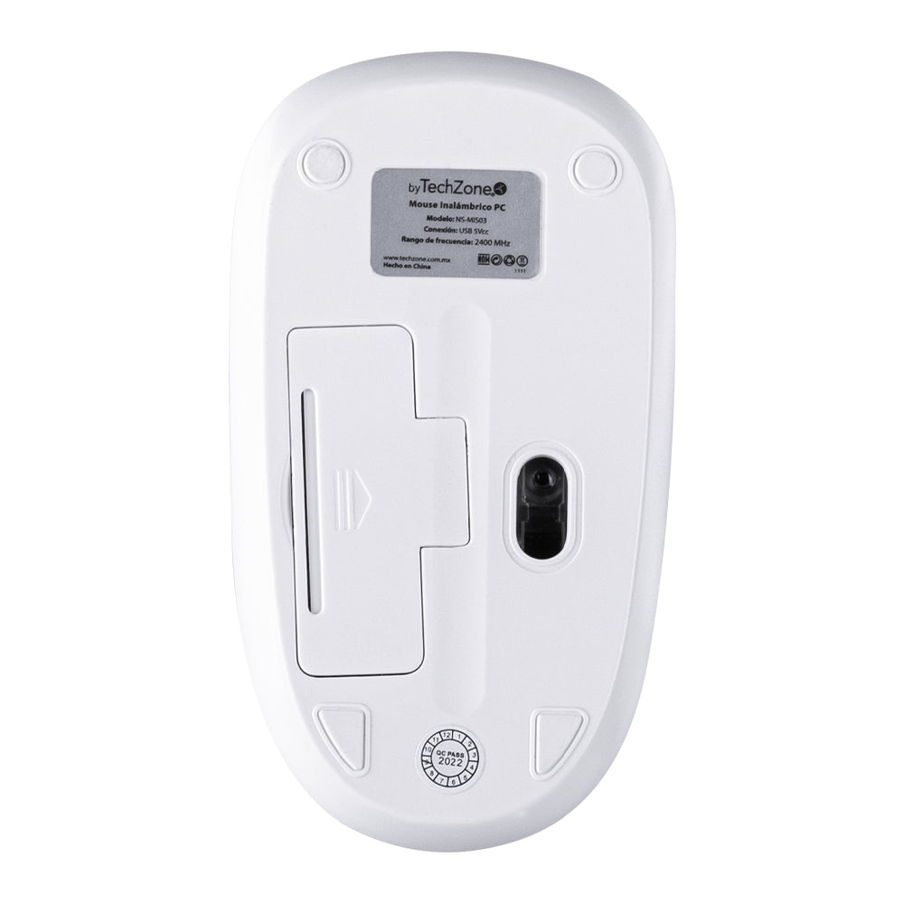 TechZone NS-MIS03 ratón Ambidiestro USB tipo A, Negro, Blanco | Ratones