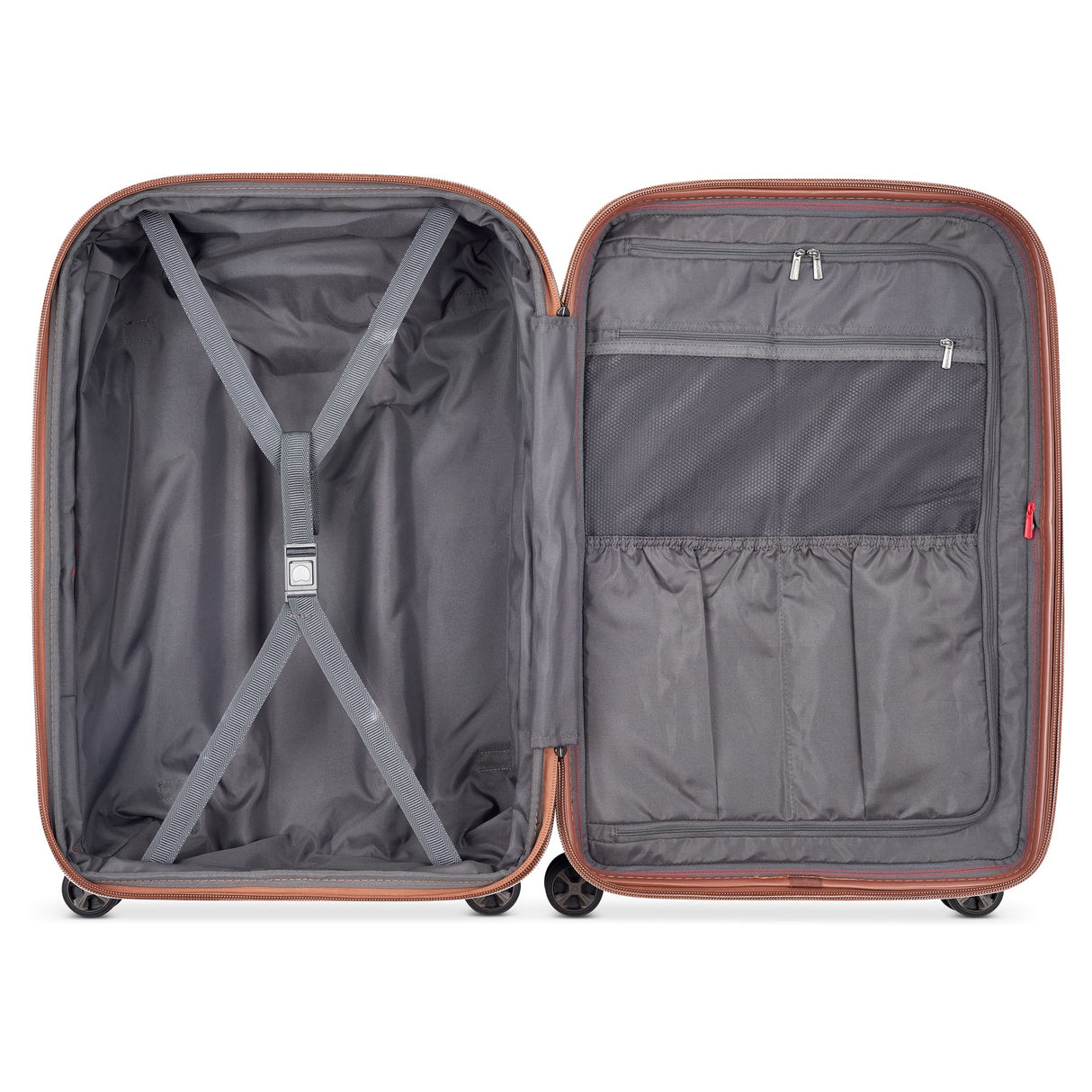 Delsey 00208782000 maleta Tranvía Armazón duro Negro, Marrón 77 L Policarbonato (PC)