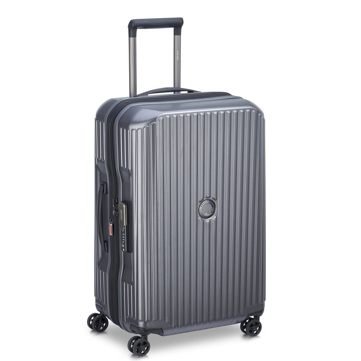 DELSEY MALETA SECURITIME ZIP RIGIDA 24 PULG PLATA
