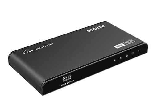 Saxxon LKV314HDR-V2.0 divisor de vídeo HDMI 4x HDMI, 1920 x 1080 Pixeles, Negro, Aluminio