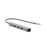 HUB USB-C (Docking Station) 5 en 1 | Ultra Delgado | 2 USB-A 3.1 a (5 Gbps) | HDMI 4K@60Hz | RJ45 (Gigabit Ethernet) | USB-C PD Carga Rápida 100W | Soporta OTG | Chips Inteligentes | Pequeño y Ligero | Caja de Aluminio.