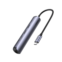 Ugreen 10919 base para portátil y replicador de puertos Alámbrico USB 3.2 Gen 1 (3.1 Gen 1) Type-C Gris