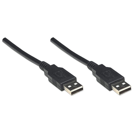Manhattan Cable para Dispositivos USB A de Alta Velocidad, Macho/Macho, Negro