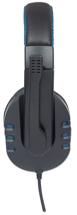 Manhattan Audífonos USB para videojuegos, con luces LED Auriculares Auriculares Diadema Llamadas/Música Binaural