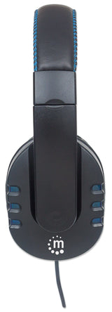 Manhattan Audífonos USB para videojuegos, con luces LED Auriculares Auriculares Diadema Llamadas/Música Binaural