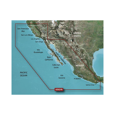 Garmin Carta Náutica Electrónica / Cobertura California a Puerto Vallarta / Gráficos Costeros