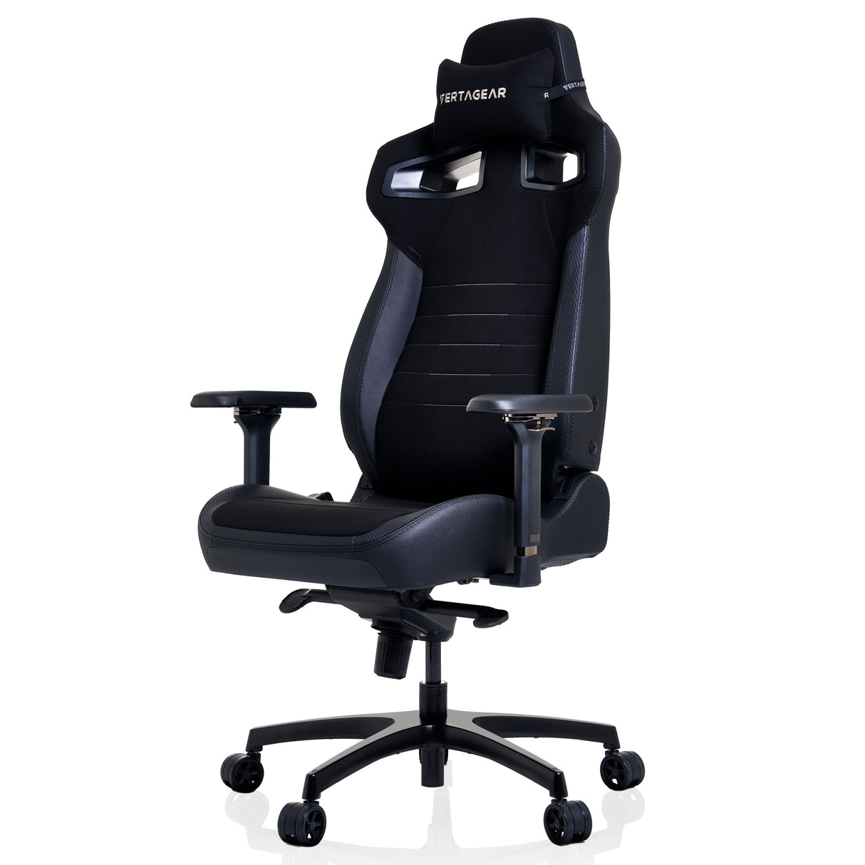 Vertagear PL4800 schwarz asiento acolchado respaldo acolchado, Negro, Negro, Tela