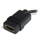 StarTech.com Adaptador Micro HDMI a HDMI - Vídeo 4K 30Hz -Cable Adaptador Dongle Micro HDMI Tipo D de Alta Velocidad a HDMI 1.4 - para Monitores o TV HDMI Ultra HDs - Macho a Hembra Cable 0,127 m HDMI tipo A (Estándar) HDMI tipo D (Micro) Hembra