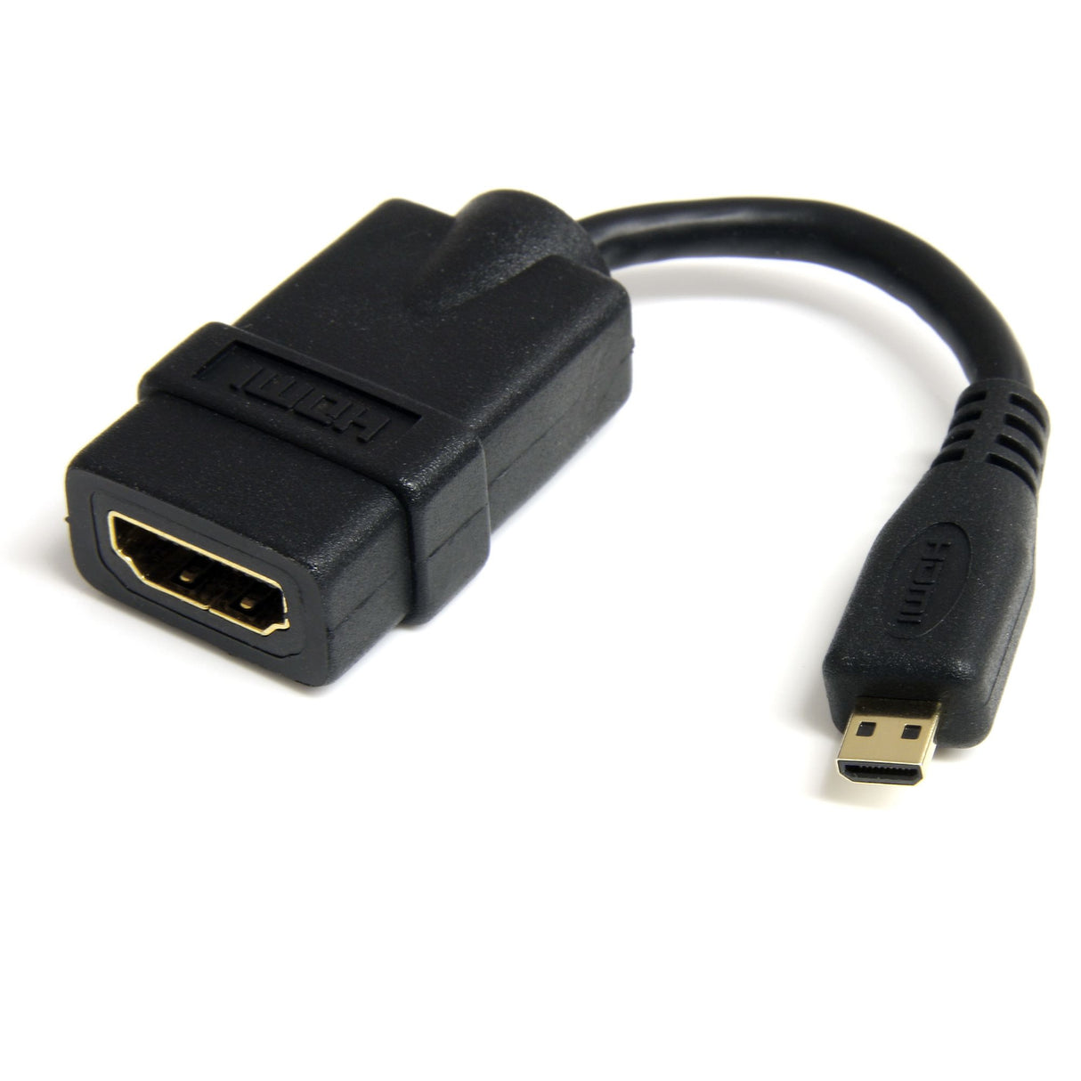 StarTech.com Adaptador Micro HDMI a HDMI - Vídeo 4K 30Hz -Cable Adaptador Dongle Micro HDMI Tipo D de Alta Velocidad a HDMI 1.4 - para Monitores o TV HDMI Ultra HDs - Macho a Hembra Cable 0,127 m HDMI tipo A (Estándar) HDMI tipo D (Micro) Hembra