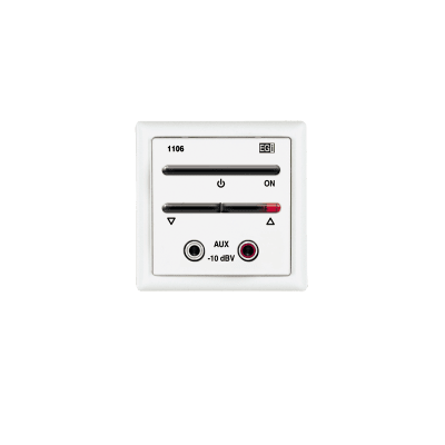 Módulo De Entrada Para Señal De Audio Auxiliar Con Encendido/Apagado Y Regulación De Volume, Color Blanco