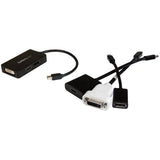 StarTech.com Adaptador de vídeo externo triple head Mini DisplayPort a DVI HDMI y DP conversor Adaptadores de cable de v