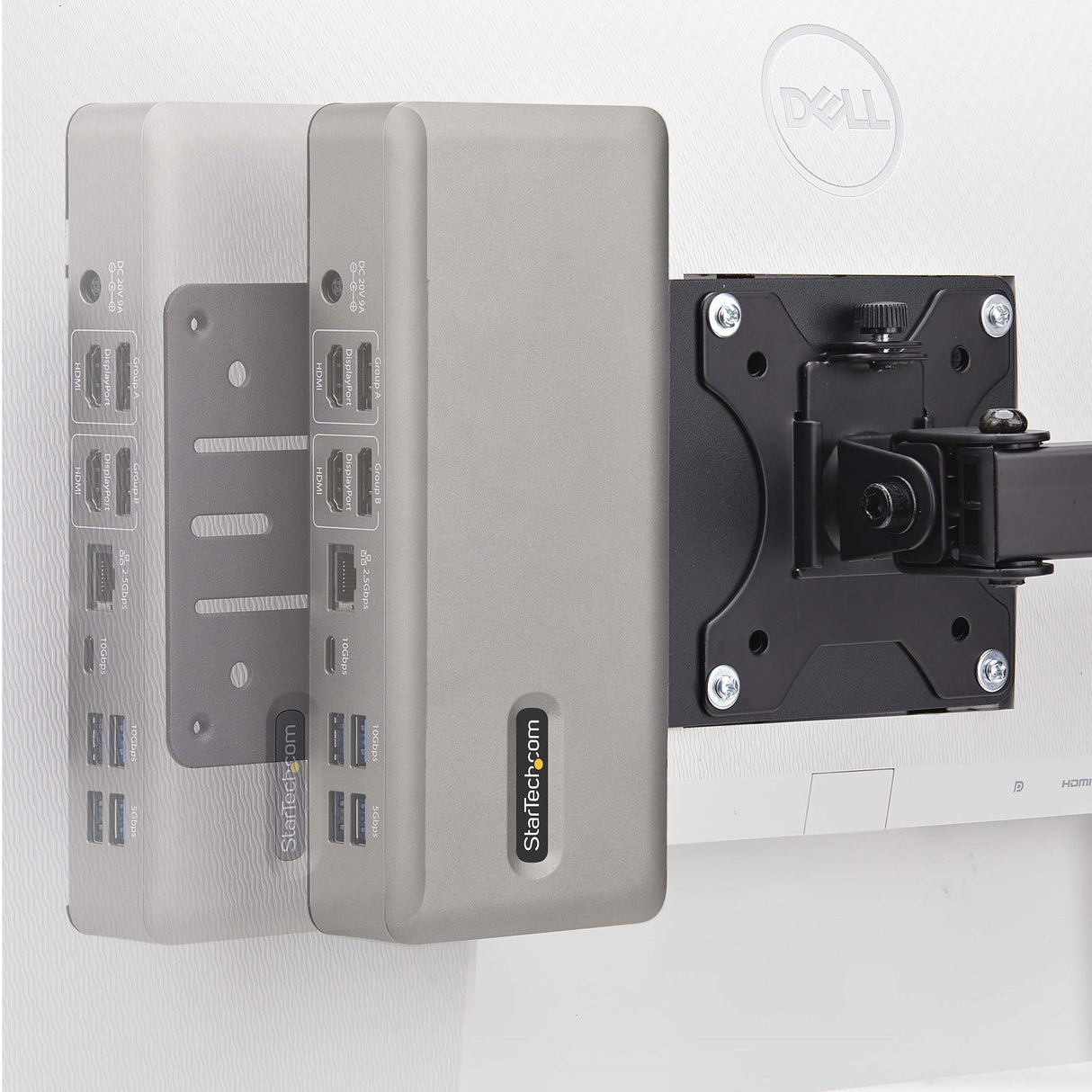 StarTech.com Soporte Bracket de Montaje VESA Compatible con 75x75/100x100 para NUC/Thin Client/Docking Stations - Soport