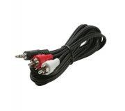 Steren 255-045 cable de audio 1.83 m 3,5mm 2 x RCA Negro, Rojo, Blanco, Macho, Macho