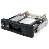 StarTech.com Rack Móvil Aluminio para Disco Duro HDD SATA de 3,5" Pulgadas sin Bandeja Bahía de 5,25" Paneles 