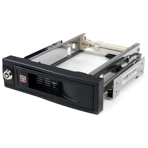 StarTech.com Rack Móvil Aluminio para Disco Duro HDD SATA de 3,5" Pulgadas sin Bandeja Bahía de 5,25" Paneles 