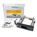 StarTech.com Rack Móvil Aluminio para Disco Duro HDD SATA de 3,5" Pulgadas sin Bandeja Bahía de 5,25" Paneles